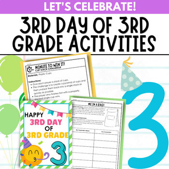 3rd day of 3rd Grade Activities Back to School