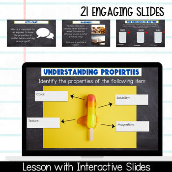 Properties of Matter Lesson Slides, Activity and Worksheets