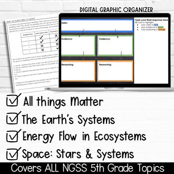 5th Grade Science Review Packet for Test Prep - NGSS Aligned