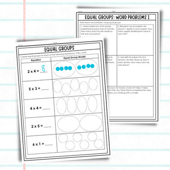 Multiplication Mastery: Equal Groups Practice and Word Problems for 3rd Grade