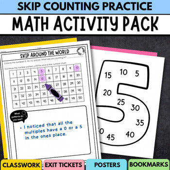 Skip Counting Practice and Multiples 1-10 Resource Pack