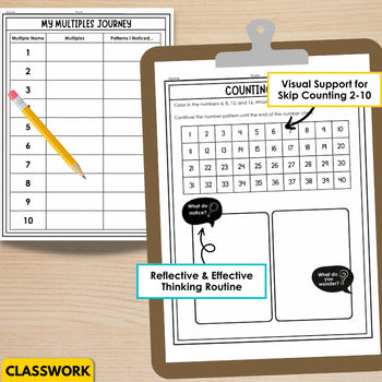 Skip Counting Practice and Multiples 1-10 Resource Pack