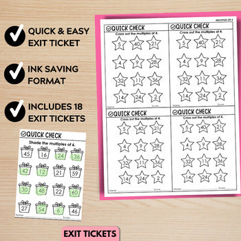 Skip Counting Practice and Multiples 1-10 Resource Pack