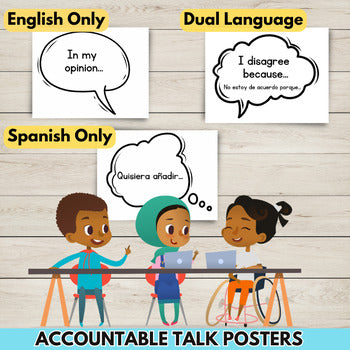 Accountable Talk Bulletin Board Set in Spanish and English